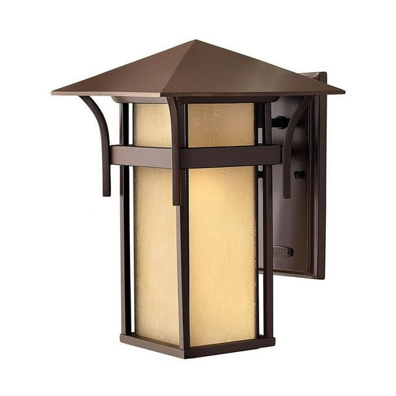 1 Light Medium Outdoor Wall Lantern in Transitional-Craftsman-Coastal Style 9 inches Wide By 13.5 inches High-Anchor Bronze Finish-Led Lamping