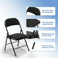 thumbnail image 5 of SUGIFT Folding Chairs Set of 4 Fabric Cover Padded Folding Chair, Black, 5 of 7