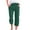 Green, variant on WIZUTIZ Lounge Pants Women Capris Plain Casual Loose Wide Leg Pants Stretch Elastic Mid Rise 3/4 Length Beach Pants Solid Drawstring with Pockets Palazzo Pants for Lady Business Vacation Green