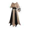thumbnail image 4 of Amzcrzy Robes pour Femmes Tendance à Manches Courtes Col Rond Robes Gothiques pour Femmes Tunique à Blocs de Couleur Robe Maxi L, 4 of 6