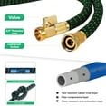 thumbnail image 4 of Heavy Duty Garden Hose 100ft Flexible Water Hose with 10 Function Spray Nozzle Lightweight 3/4 inch Solid Brass Fittings and Double Latex Core, 4 of 8