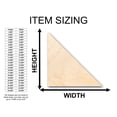 thumbnail image 2 of Unfinished Wood Right Triangle Equilateral Shape - Craft - up to 36" DIY 2" / 1/8", 2 of 3