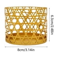 thumbnail image 3 of Lilixerw Golden Geometric Openwork Candle Holder,Creates Decorative Light Candle Cup,Home Decor for Tabletop,Shelf,Perfect for Candles & Tealights,Adds Warm Ambiance,3.14x3.14x3.35in,Gold, 3 of 6