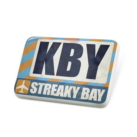 Porcelein Pin Airportcode KBY Streaky Bay Lapel Badge – NEONBLOND