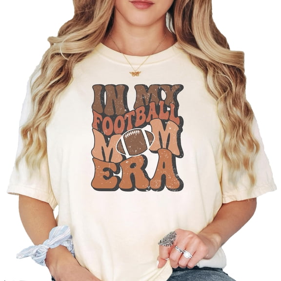 In My Football Mom Era Trendy T-Shirt Ivory Shirt Adult X-Large
