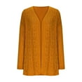 thumbnail image 6 of Womens Lightweight Cardigans Hollow Out Knitted Thin Sweater Casual Long Sleeve Cover Ups Open Front Outwear (One Size, Yellow), 6 of 6