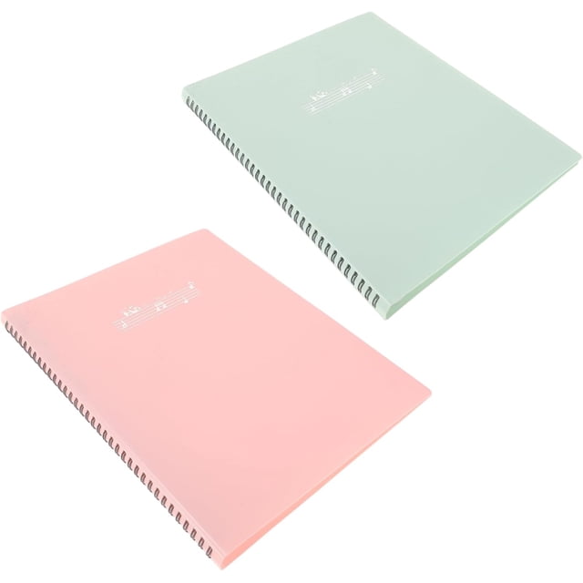 2piezas Carpetas de Partituras Cuaderno de Música Organizador de Archivos Transparente Abatibles para Músicos Estudiantes Entusiastas Música