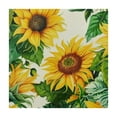 thumbnail image 4 of Acheng Sunflower Green Leaves Yellow Flowers Square Tablecloth Full Width Single-Sided Printing 100% Polyester Fiber 40*40, 4 of 8