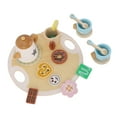 thumbnail image 1 of Pretend Wooden Tea Set, Safe Accessories Bright Color Wooden Teapot Tea Cup Set  for Little Girls, 1 of 7