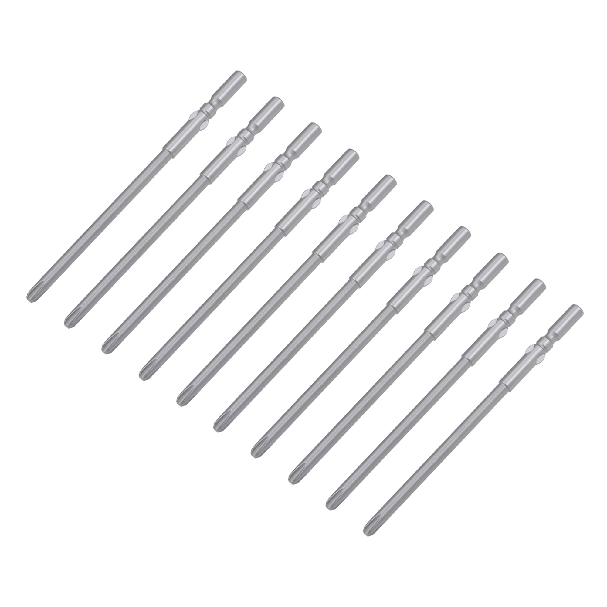 10 pcs Phillips Bits 4mm Round Shank 40mm Length Cross 4PH1