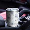 thumbnail image 5 of 30oz Pioneer Flower Floral Print Pattern Tumbler, Double Wall Vacuum Insulated Cup, BPA-Free Leak Proof Lid & Reusable Straws, Hot 12h, Cold 34h, 5 of 6