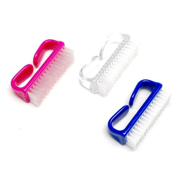 (3 Pack) Handle Grip Nail Brush - Fingernail Scrub Cleaning Brushes Nail Hand Scrubbing Cleaning Brush A