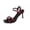 Exquisite Shoes - A02 Wine, variant on Heels for Women Open Toe Strappy Stiletto Sandals Patent Faux Leather Ankle Strap with Rhinestone Buckle Elegant Evening Party Dress Shoes
