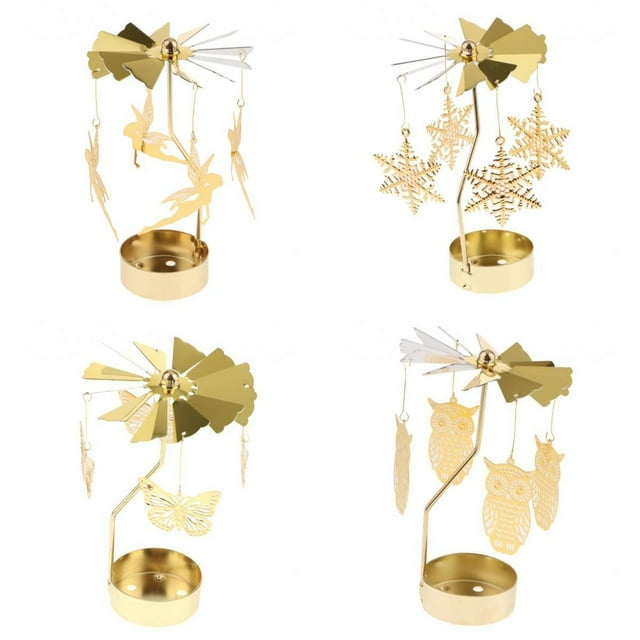 candeliere de lámpara de té de Navidad chapado en oro, candeliere para bodas, suministros para fiestas de Navidad, luces de humor, soporte para , 4 p Gloria Candelabro para decoración navideña