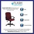 thumbnail image 3 of Pemberly Row Mid Back Office Chair with Nylon Arms in Burgundy, 3 of 9