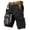 Black, variant on Men's Vintage Distressed Cargo Shorts with Ripped American Flag Print and Multi-Pockets Featuring Relaxed Fit Design for Summer Beach Fishing Hiking Army Green L