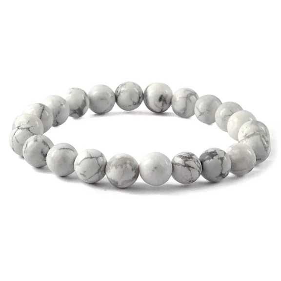 Nuvin Howlite Natural Gemstone Bracelet Semi precious Feng Shui Crystal Chakra Aura Personal Reiki Healing Crystals