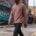 thumbnail image 4 of Men's Big and Tall Casual Long Sleeve Shirts Waffle Crew Neck Thermal Undershirts Lightweight Pullover Tops, 4 of 4