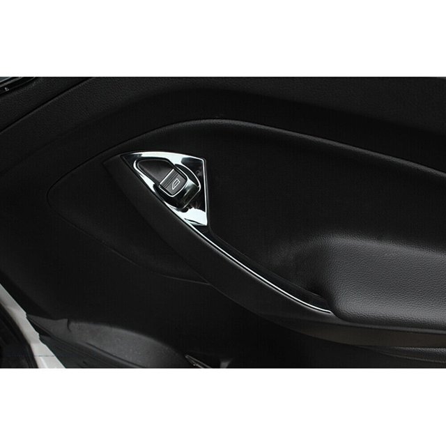 for Ford Escape Kuga 2013 - 2019 Black Steel Window Lift Panel Switch Cover Trim F-