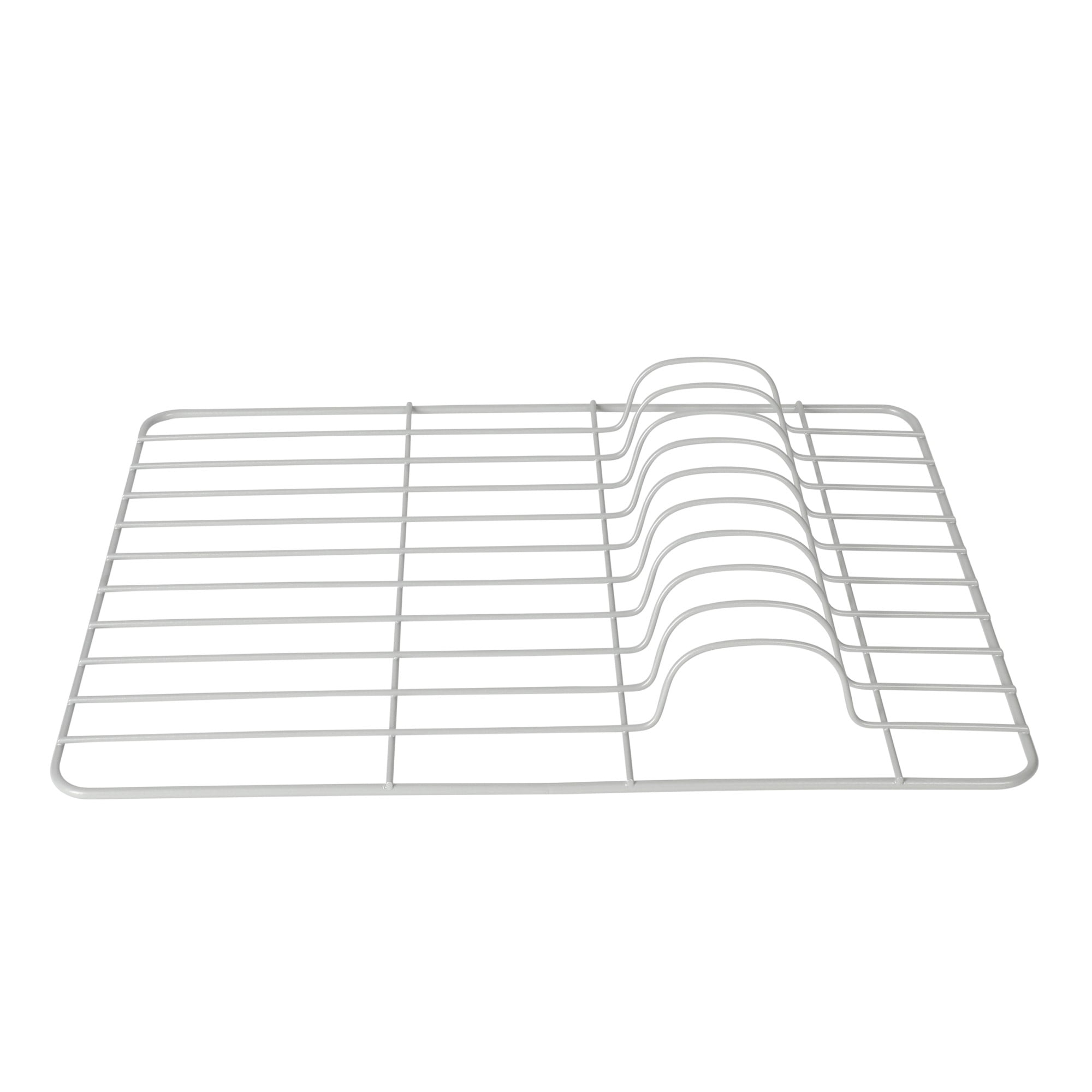 Gibson Home Nestcraft Full Size Rust Resistant Dish Rack with Drain Board and Flatware Caddy - Grey