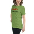 thumbnail image 3 of God’s Favorite Women’s T-Shirt, Religious graphic tees, Women Tshirt Graphic,  Women T Shirts Short Sleeve  (Leaf, S), 3 of 6
