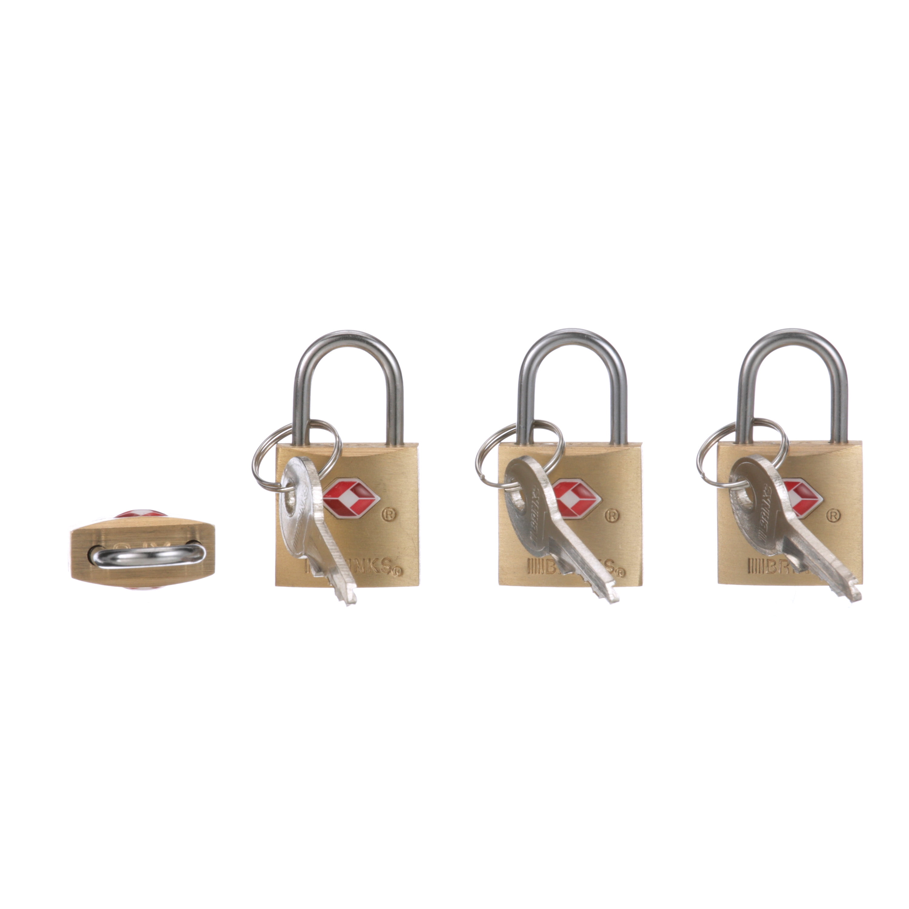 Brinks 161-20271 TSA Approved 22mm Luggage Lock Solid Brass 2-Pack