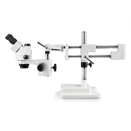 vision scientific trinocular zoom stereo microscope  10x widefield eyepiece  0.7x4.5x zoom range  7x45x magnification range  double arm boom stand price history on PriceWatchPro