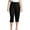 Black, variant on Kiplyki Womens Capris Women's Plus Size Cropped Pants Pants Tracksuit Pants Straight Leg Wide Leg Tracksuit Belt Pocket