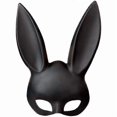 thumbnail image 1 of Nirvana Rabbit Mask Black Masquerade Mask Rabbit Eye Mask With Ears Rabbit Mask Halloween Party Cosplay Fancy Dress for Women, 1 of 4