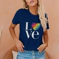 thumbnail image 6 of Midsumdr Pride Shirt Cute love Graphic Rainbow Print Crewneck Short Sleeve Regular Fit Casual Tee T-Shirts Summer Tops LGBT Equality Tees Gay Pride Stuff, 6 of 8