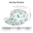 thumbnail image 2 of Flat Bill Trucker Hats for Women Men - Leaf print green Adjustable Flat Baseball Cap Snapback Hats Dad Hats for Men, 2 of 7