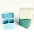thumbnail image 4 of POINTERTECK Nail Art Storage Box 2 Compartments Bite Type Snap Water-proof Shatterproof Cosmetic Storage Box Nail Salon Supply, 4 of 10