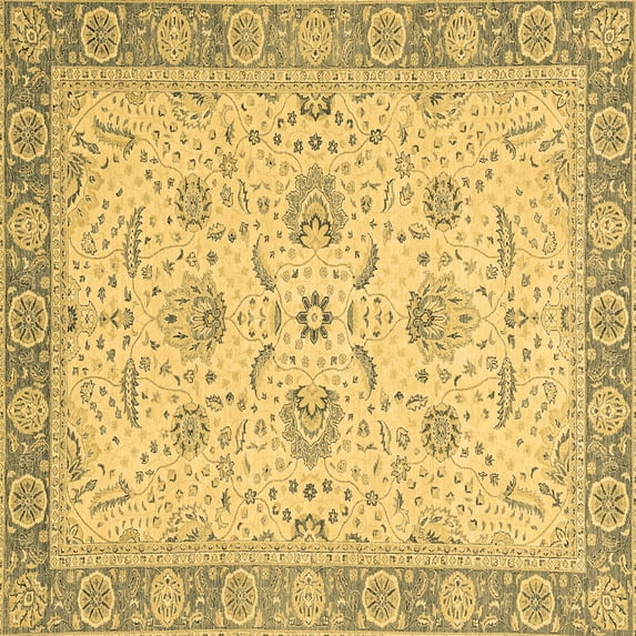 Ahgly Company Indoor Square Oriental Brown Traditional Area Rugs, 8' Square