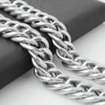 thumbnail image 2 of QQTDFG 10/12/14/16/18mm Heavy Mens Chain Stainless Steel Curb Link Necklace or Bracelet-18mm-24 inch necklace, 2 of 3