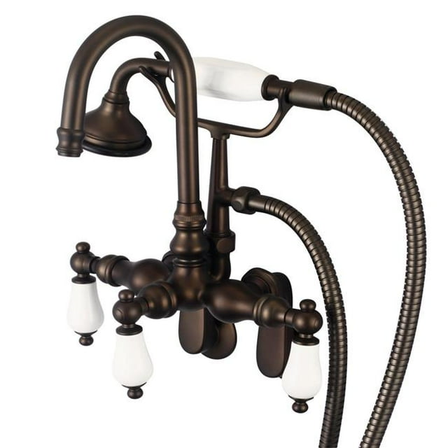 Water Creation F6-0011-03-PL Robinet de Baignoire Classique Réglable à Taraudage Classique Brun&44; Bronze Huilé