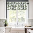 thumbnail image 4 of Black Valance Curtain Black Grey Abstract Geometric Modern Grid Pattern Minimalist Rod Pocket Valance Window Treatments Short Curtains for Kitchen Bathroom Farmhouse 54x18inch, 4 of 6