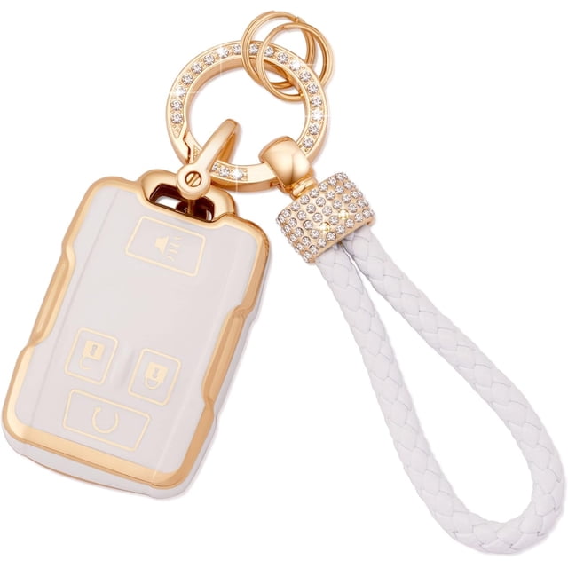Key Fob Cover Case with Keychain, Stylish Elegant Design, Premium Protection, Shockproof Anti-Scratch, Slim Fit, Durable and Lightweight, Perfect Gift Choice