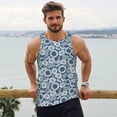 thumbnail image 6 of Balery Sunflowers Pattern Men's Workout Tank Top Gym Muscle Tee Fitness Bodybuilding Sleeveless T Shirt Quick Dry Fit Muscle Tank Top Slim-Fit Tank-Medium, 6 of 7