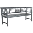 thumbnail image 3 of Safavieh Brentwood Indoor/Outdoor Traditional Acacia Patio Bench, 3 of 7