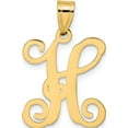 thumbnail image 1 of Ss/Gold Plated Sterling Silver Gold-Plated Letter H Initial Pendant Made In United States xna518gp/h, 1 of 5