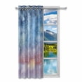 thumbnail image 2 of MKHERT Night Sky with Stars Blackout Window Curtain Drapes Bedroom Living Room Kitchen Curtains 52x84 inch, 2 of 2