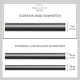thumbnail image 4 of Exclusive Home Diana 1" Curtain Rod and Finial Set, Gunmetal, Adjustable 66"-120", 4 of 8
