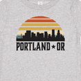 thumbnail image 4 of Inktastic Portland Oregon Skyline Retro Sunset Boys or Girls Baby T-Shirt, 4 of 5