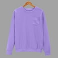 thumbnail image 2 of Diufon Sweatshirts for Women Long Sleeve Crewneck Pullover Casual Loose Fall Winter Solid Color Clothes with Pocket, 2 of 8