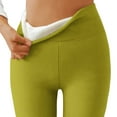 thumbnail image 2 of Black&Friday Deals 2024 VEKDONE Thickened Plush Leggings for Women Solid Color High Waisted Stretchy Pant Slim Warm Long Pants Trendy Tummy Control Yoga Tights Green XXL, 2 of 7