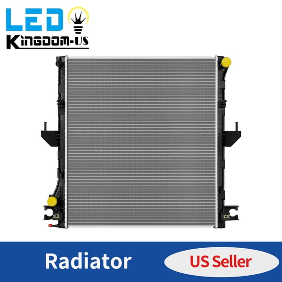 LEDKINGDOMUS Direct Fit Aluminum Radiator for 2019-2024 Ford Ranger L4 2.3L, OEM Replacement with Brass Transmission Cooler (CU13804)