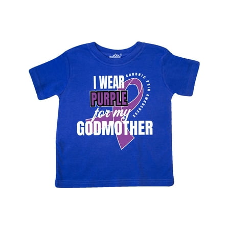 

Inktastic Chronic Pain I Wear Purple For My Godmother Gift Toddler Boy or Toddler Girl T-Shirt