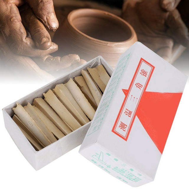 LAFGUR 1230℃ Ceramic Craft Kiln Fire-resistant High Temperature Measuring Pyrometric Cones Electric Furnace Accessory,Pyrometric Cone,Ceramic Kiln Temperature Measuring Cone