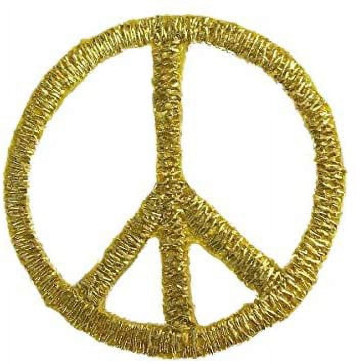 Small/Mini - Purple Peace Sign - Iron on Applique/Embroidered