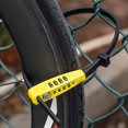 thumbnail image 4 of Bicycle Lock Portable Cable Tie Combination Lock Adjustable Lock Cable Orange, 4 of 10